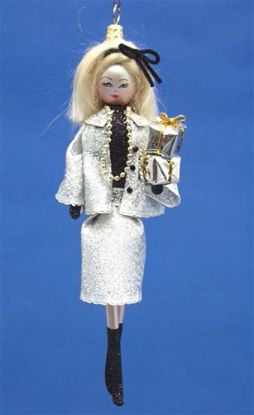 Picture of De Carlini Blonde in Silver Suit with Gifts Ornament