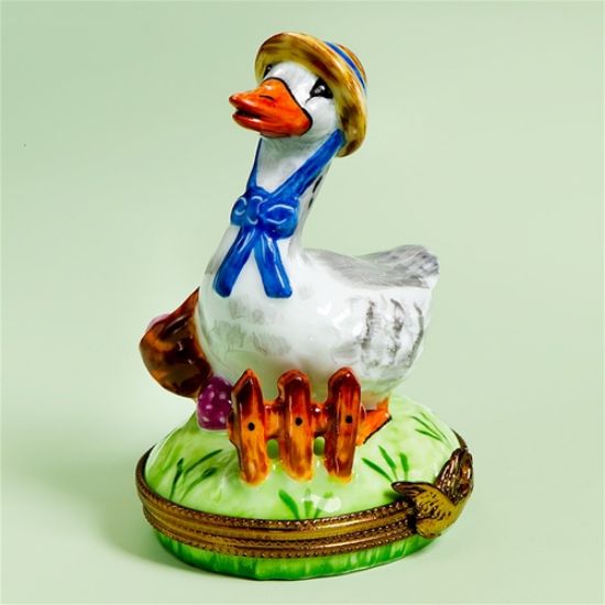 Picture of Limoges Mother Goose by Fence Box