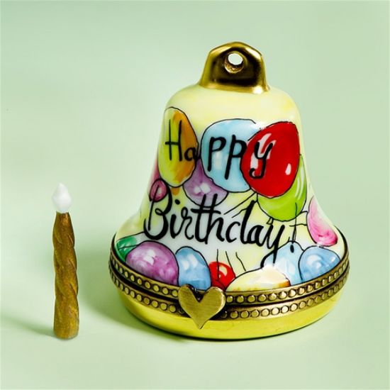 Picture of Limoges Happy Birthday Bell with Candle Box 