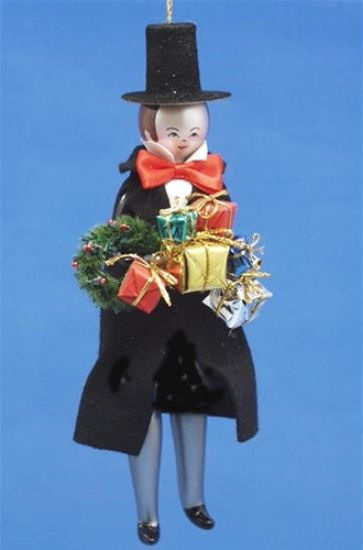 Picture of De Carlini Holiday Man with Christmas Gifts Ornament