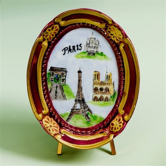 Picture of Limoges Paris Landmarks Frame Painting Box on Easel