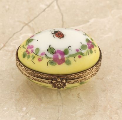 Picture of Limoges Mini Egg with Laydbug and Roses Box 