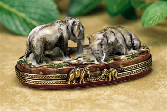 Picture of Limoges Two Elephants Box