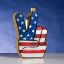 Picture of USA Peace Victory Hand Sign Polish Glass Christmas Ornament