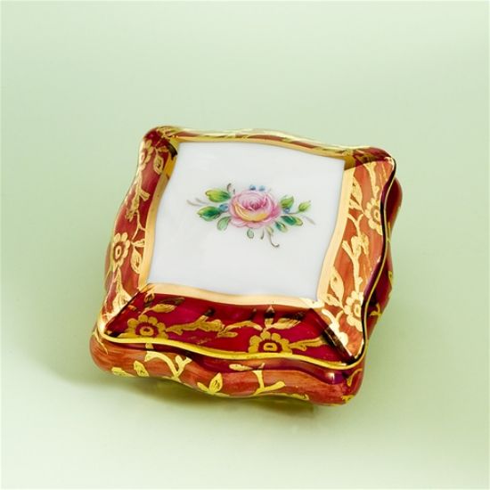 Picture of Limoges Antique Square Box with a Rose 