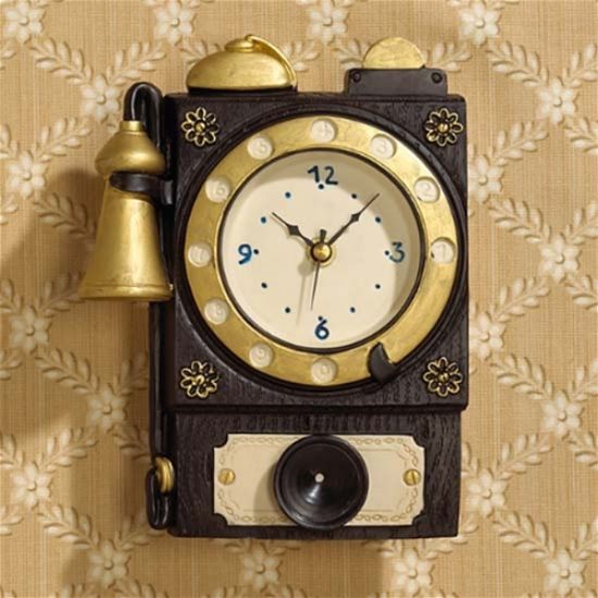 Picture of Italian Wall Telephone Resin Clock