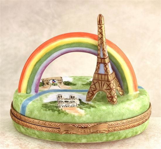 Picture of Limoges Eiffel Tower with Rainbow Box