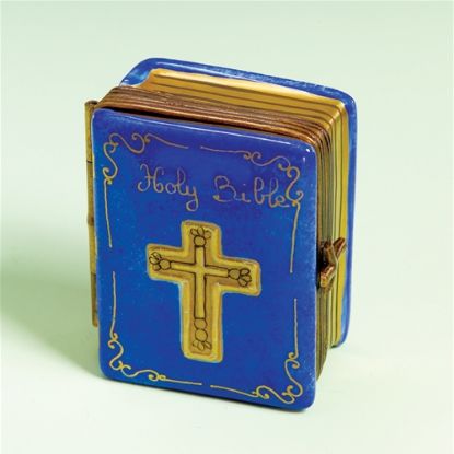 Picture of Limoges Blue Bible Box