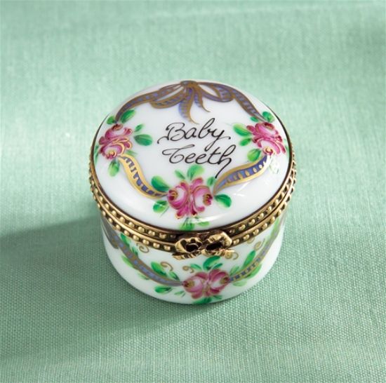 Picture of Limoges Sevres Decor Baby Girl First Tooth Box  