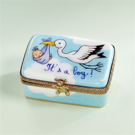 Picture of Limoges It's a Boy Stork Box 