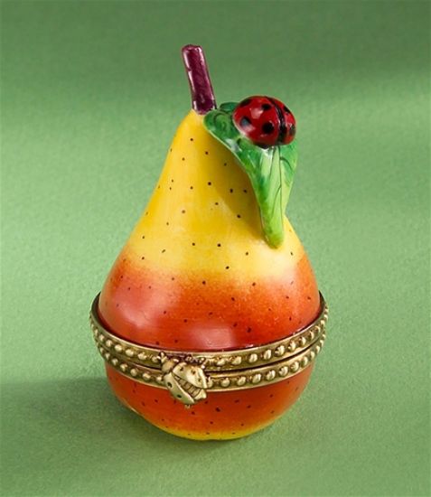 Picture of Limoges Pear with Ladybug Box 