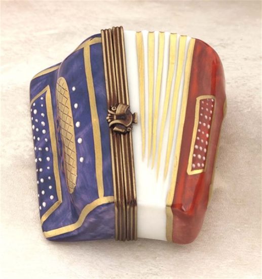 Picture of Limoges Blue White Red Accordion Box