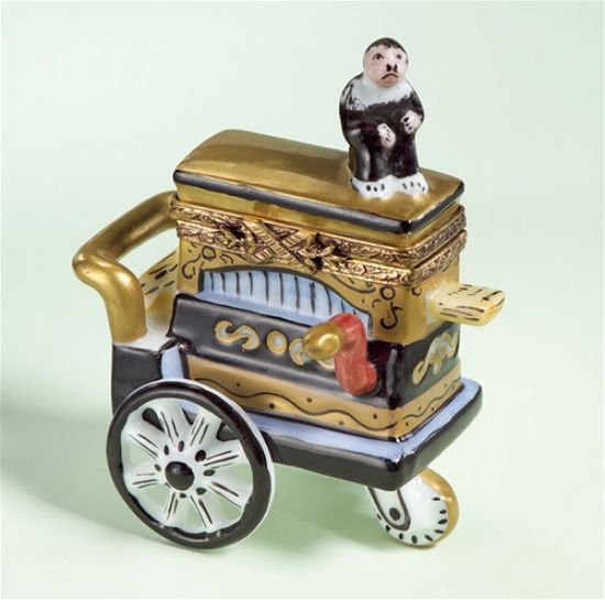 Picture of Limoges Monkey Street Musician Box 