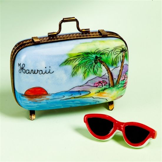Picture of Limoges Hawaii Suitcase Box with Sunglasses
