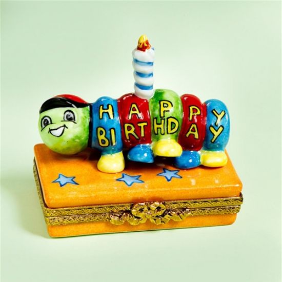 Picture of Limoges Happy Birthday Caterpillar Box 
