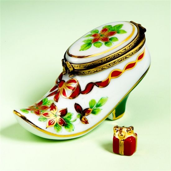 Picture of Limoges Christmas Shoe Clog Box with Gift
