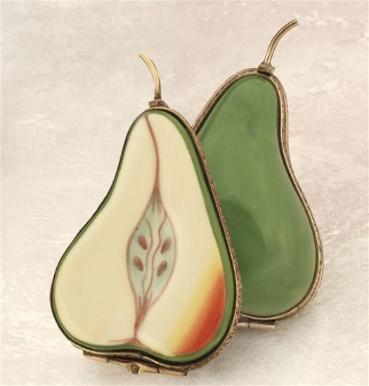 Picture of Limoges Green Half Pear Box, Each 