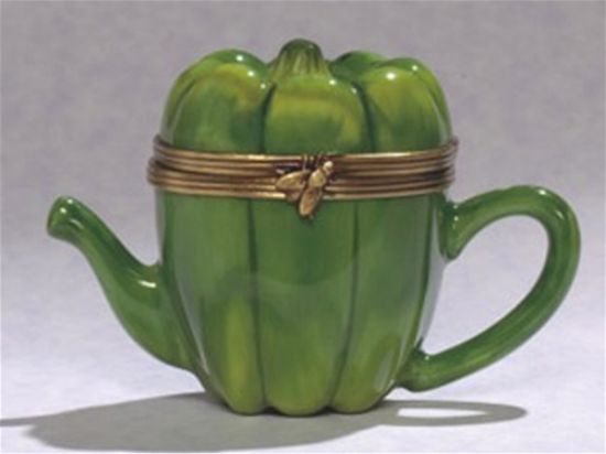 Picture of Limoges Green Pepper Teapot Box