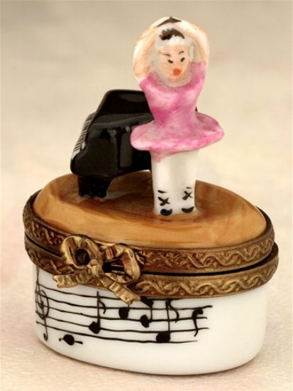 Picture of Limoges Little Ballerina with Piano Box