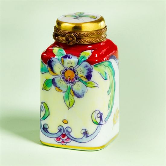 Picture of Limoges Purple Flower Tea Jar Box