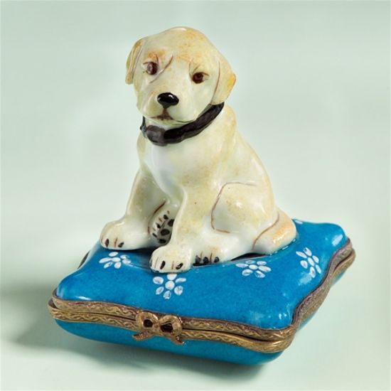 Picture of Limoges Labrador Puppy on Pillow Box