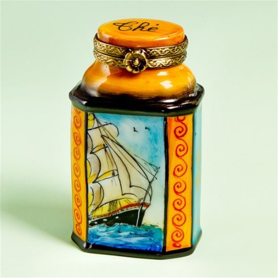 Picture of Limoges Tea Jar with Boat Box
