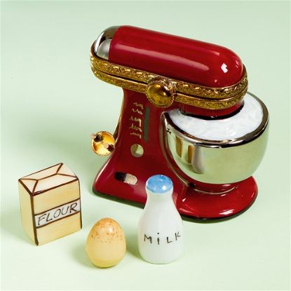 Picture of Limoges Red Mixer Box with Milk, Egg and Flour 