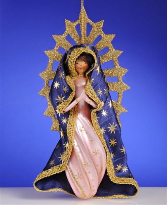 Picture of De Carlini Lady of Guadalupe in Pink Ornament