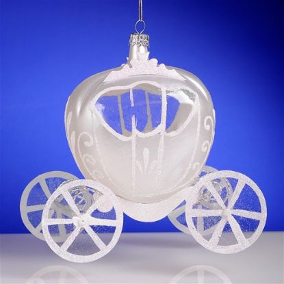 Picture of De Carlini White Silver Cinderella Christmas Ornament