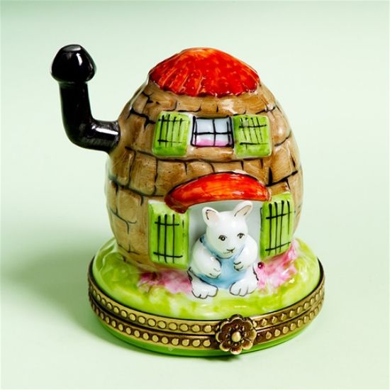 Picture of Limoges White Rabbit in Egg House Box