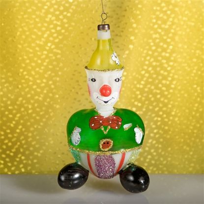 Picture of De Carlini Clown with Yellow Hat and Daisy Ornament