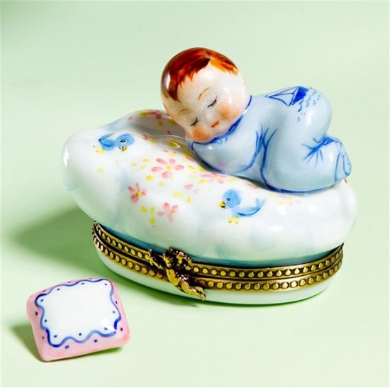 Picture of Limoges Baby Boy Sleeping on Cloud Box 
