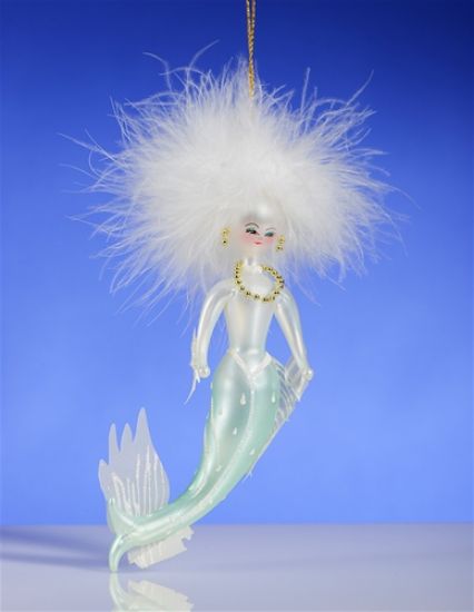 Picture of De Carlini Green Mermaid Princess of the Seas Christmas Ornament