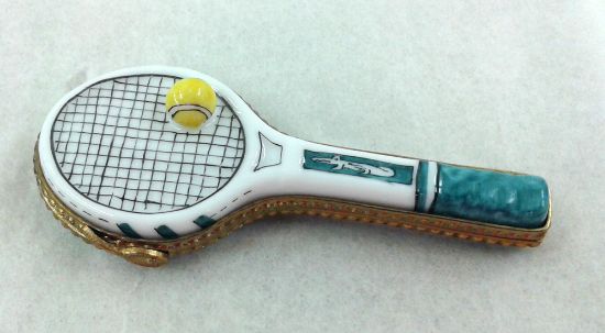 Picture of Limoges Green Tennis Racquet with Ball Box