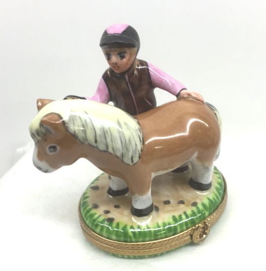 Picture of Limoges Brown Pony with Rider Box