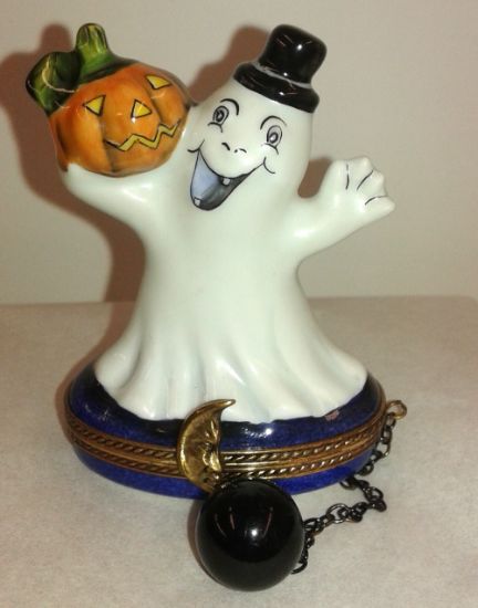 Picture of Limoges Ghost with Jack O'Lantern and Ball Box