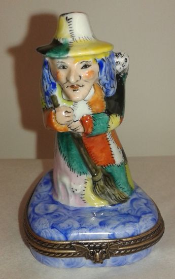 Picture of Limoges Witch on Patchwork Coat Box