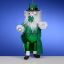 Picture of De Carlini Irish Santa with Clover Ornament