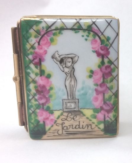 Picture of Limoges Garden Book with Statue Box