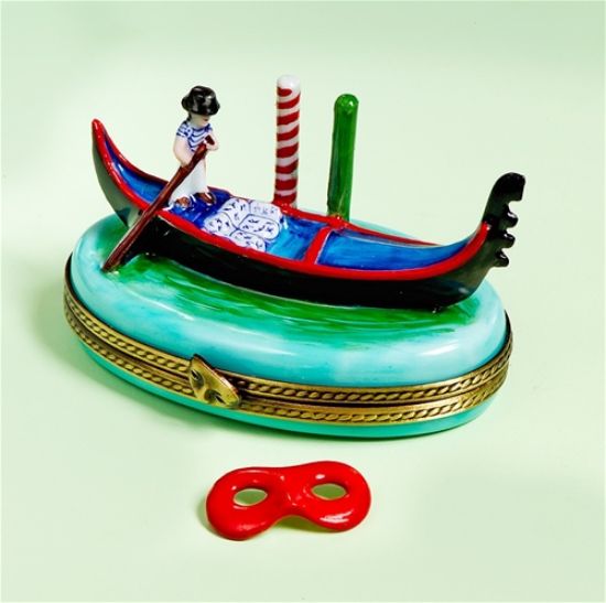 Picture of Limoges Venitian Gondolier box with Mask