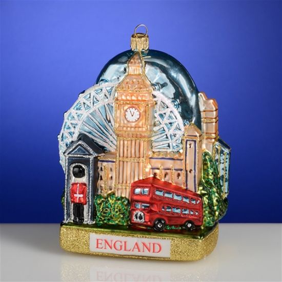 Picture of London Polish Glass Christmas Ornament