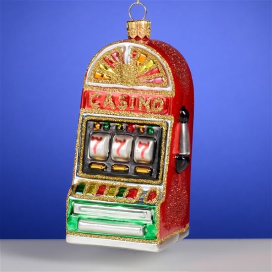 Picture of Slot Machine Polish Glass Christmas Ornament