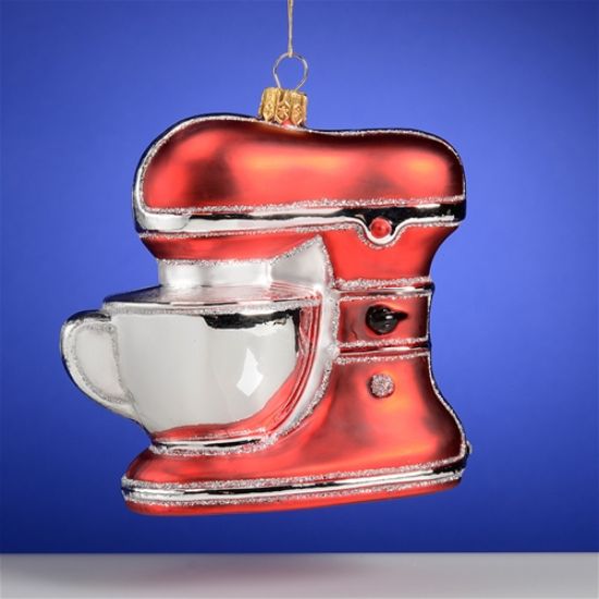 Picture of Red Mixer Polish Glass Christmas Ornament