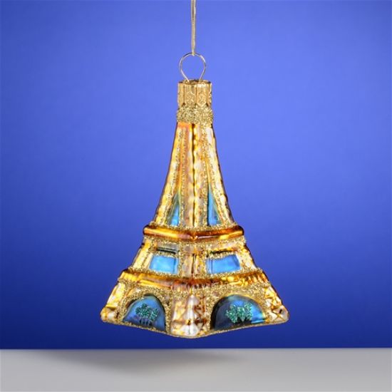 Picture of Eiffel Tower Polish Glass Christmas Ornament