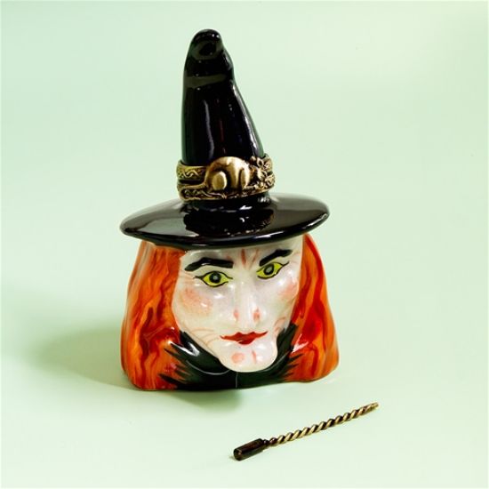 Picture of Limoges Witch Head Box with Wand