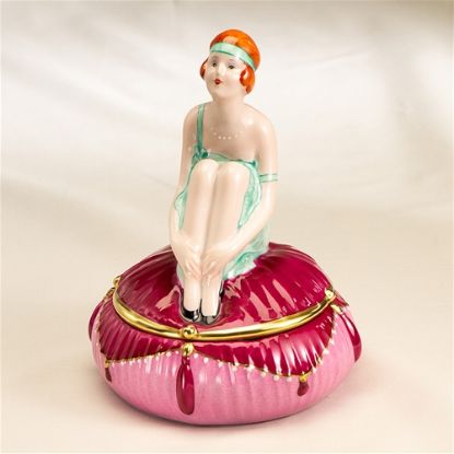 Picture of Limoges Art Deco Statuette Jewelry Box
