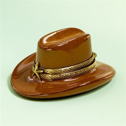 Picture of Limoges Brown Cowboy Hat Box