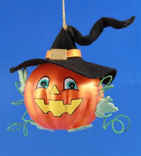 Picture of De Carlini Halloween Jack O Lantern Italian Christmas Ornament