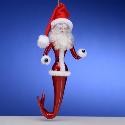 Picture of De Carlini Santa Mermaid Italian Christmas Ornament