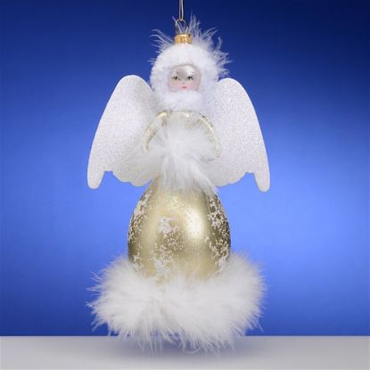 Picture of De Carlini Gold Celestial Angel Italian Christmas Ornament